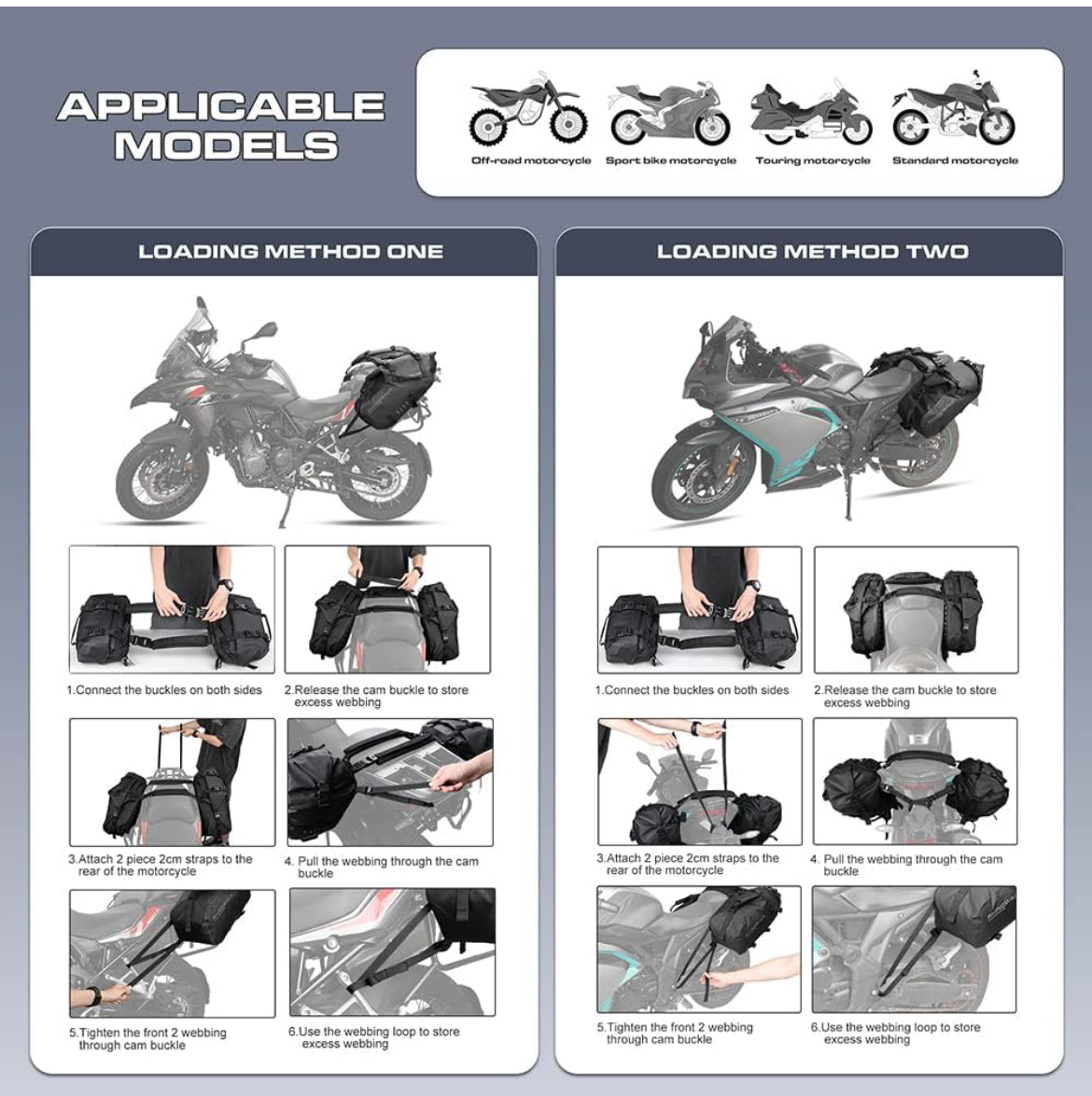 Rhinowalk Motorcycle Saddle Bags